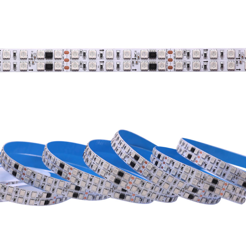 DC24V WS2811 SMD5050 Double Row Addressable RGB LED Strip 168LEDs/m DC24V WS2811 SMD5050 Double Row Addressable RGB LED Strip 168LEDs/m